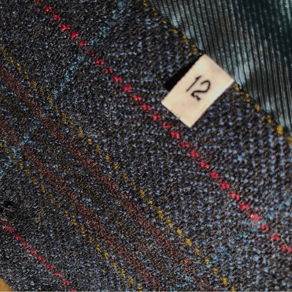 Triona Ireland Navy Plaid Donegal Wool Tweed Jacket - Picture 9 of 9